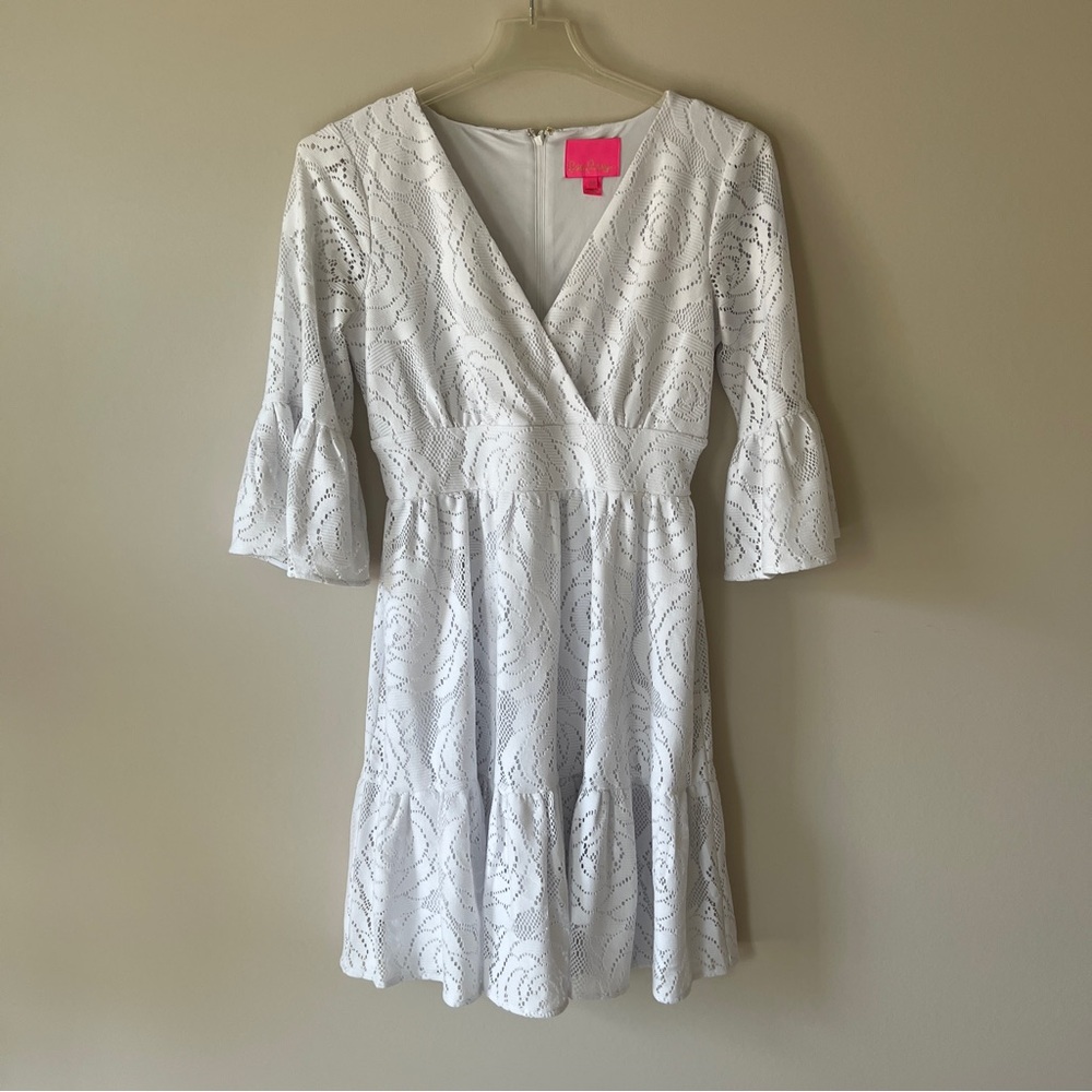 Lilly Pulitzer White Floral Lace Dress